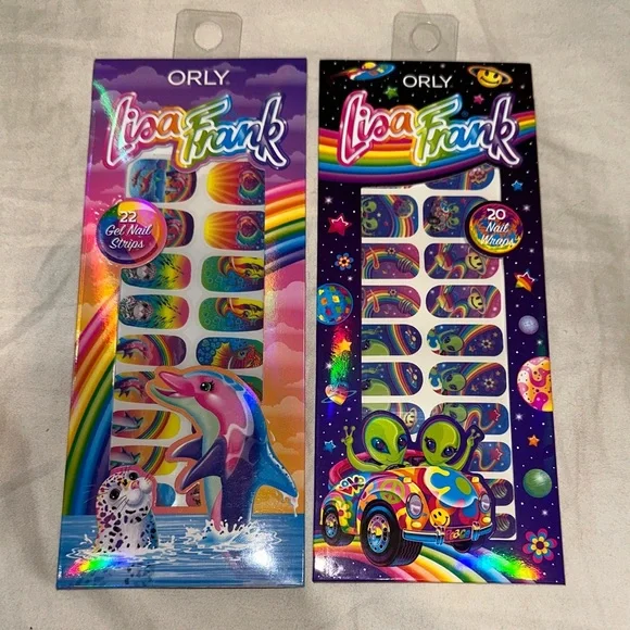 Set of 4 - ORLY Lisa Frank Colorful Nail Wraps - Picture 2 of 5
